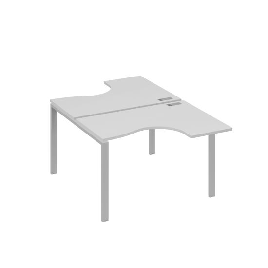 Рабочая станция опоры UNO столы (2х120) Классика серый / металлокаркас серый