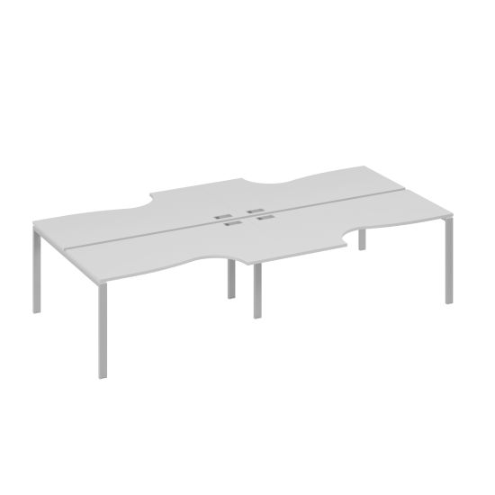 Рабочая станция опоры UNO (4х160) столы Классика серый / металлокаркас серый