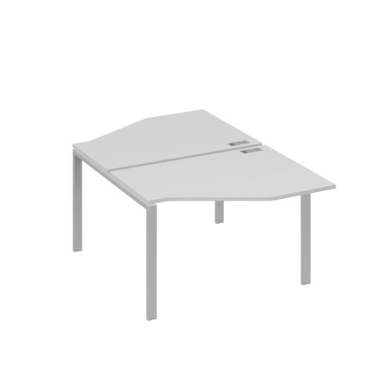 Рабочая станция опоры UNO со столами Техно (2х120) серый / металлокаркас серый