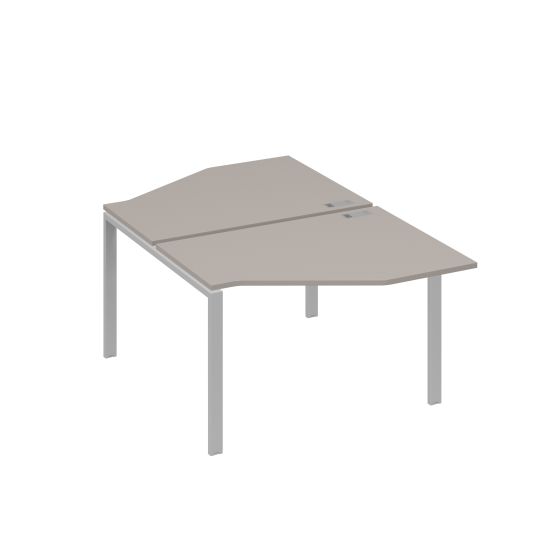 Рабочая станция опоры UNO со столами Техно (2х120) мокко премиум / металлокаркас серый