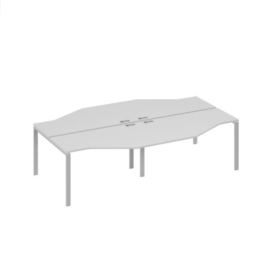 Рабочая станция каркас UNO столы Техно (4х140) эргономичные серый / металлокаркас серый