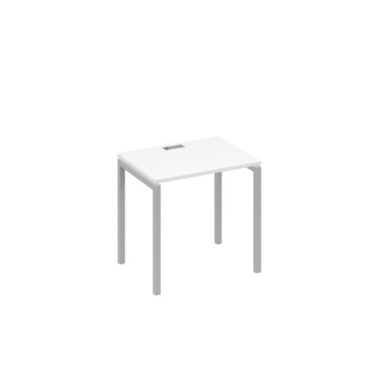 Стол письменный на металлокаркасе DUE белый премиум / металлокаркас серый