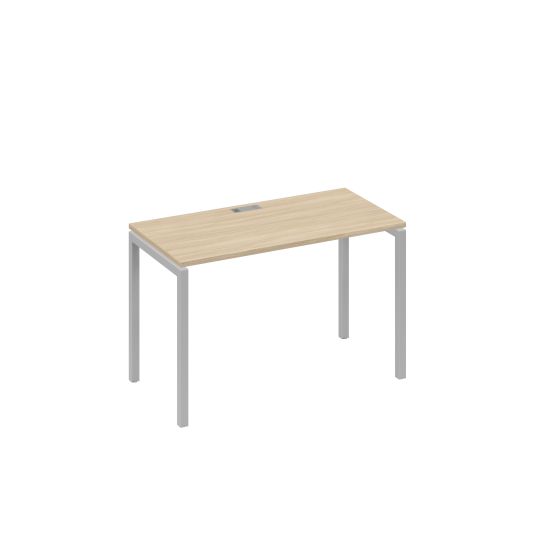 Стол письменный на металлокаркасе DUE дуб скандинавский / металлокаркас серый