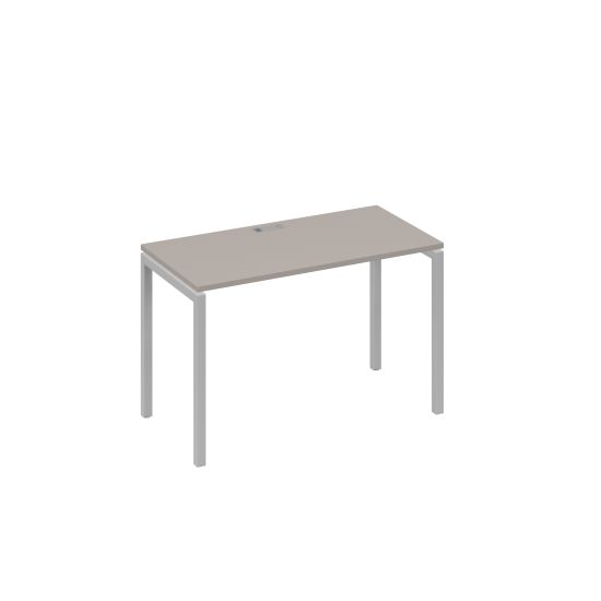 Стол письменный на металлокаркасе DUE мокко премиум / металлокаркас серый