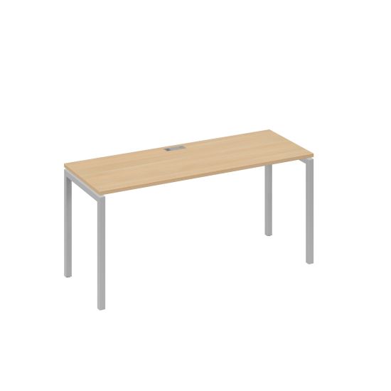 Стол письменный на металлокаркасе DUE натуральный дуб / металлокаркас серый