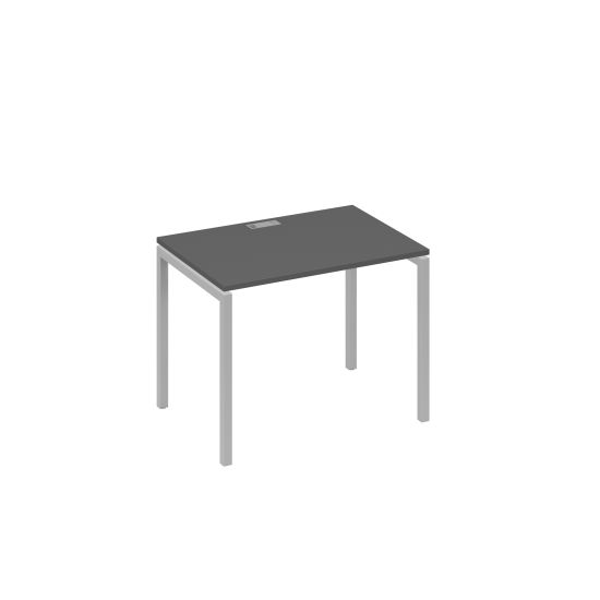 Стол письменный на металлокаркасе DUE антрацит премиум / металлокаркас серый