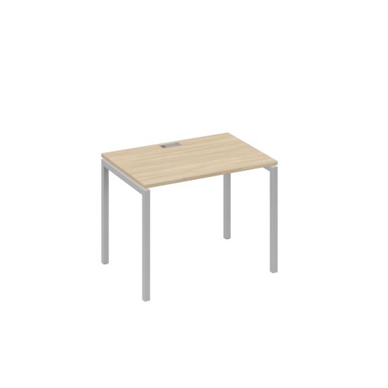 Стол письменный на металлокаркасе DUE дуб скандинавский / металлокаркас серый