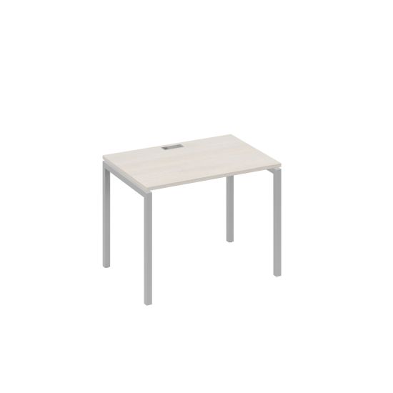 Стол письменный на металлокаркасе DUE дуб / металлокаркас серый