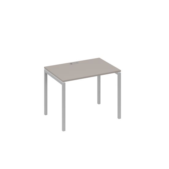 Стол письменный на металлокаркасе DUE мокко премиум / металлокаркас серый