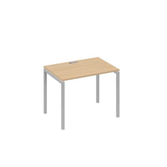 Стол письменный на металлокаркасе DUE натуральный дуб / металлокаркас серый