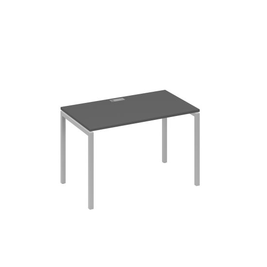 Стол письменный на металлокаркасе DUE антрацит премиум / металлокаркас серый
