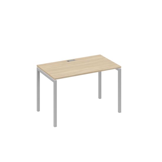 Стол письменный на металлокаркасе DUE дуб скандинавский / металлокаркас серый