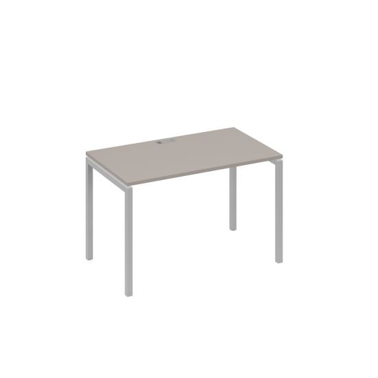Стол письменный на металлокаркасе DUE мокко премиум / металлокаркас серый