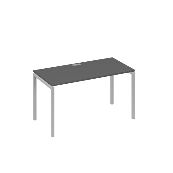 Стол 140x70 письменный на каркасе DUE антрацит премиум / металлокаркас серый