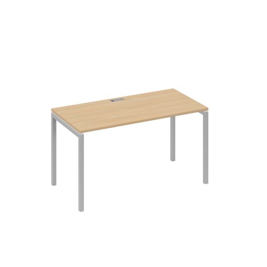 Стол 140x70 письменный на каркасе DUE натуральный дуб / металлокаркас серый