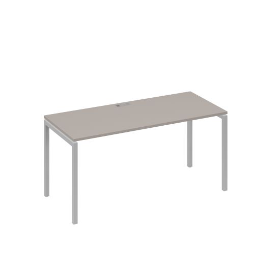 Стол письменный на металлокаркасе DUE мокко премиум / металлокаркас серый