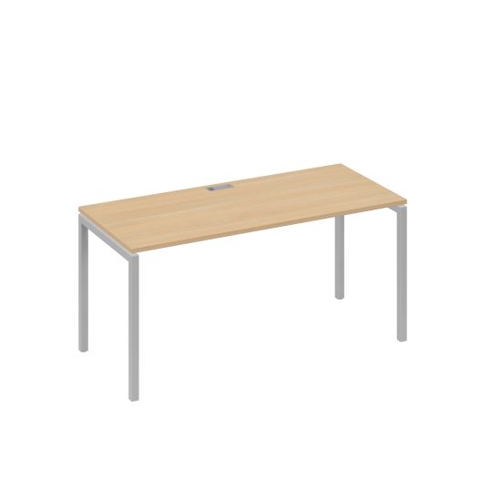 Стол письменный на металлокаркасе DUE натуральный дуб / металлокаркас серый