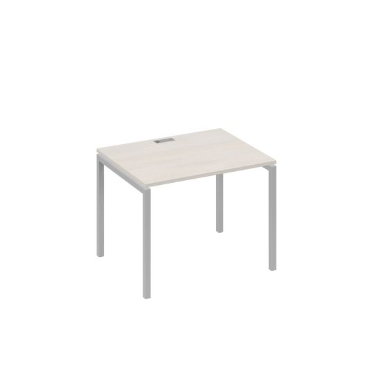 Стол письменный на металлокаркасе DUE дуб / металлокаркас серый