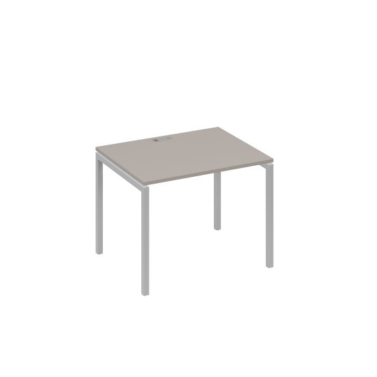 Стол письменный на металлокаркасе DUE мокко премиум / металлокаркас серый