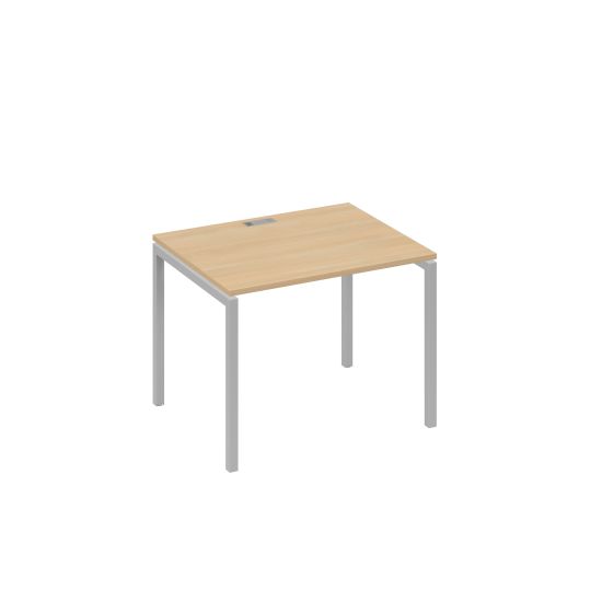 Стол письменный на металлокаркасе DUE натуральный дуб / металлокаркас серый