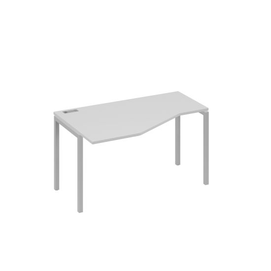 Стол левый Технона металлокаркасе DUE эргономичный серый / металлокаркас серый