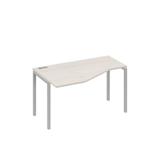Стол левый Технона металлокаркасе DUE эргономичный дуб / металлокаркас серый