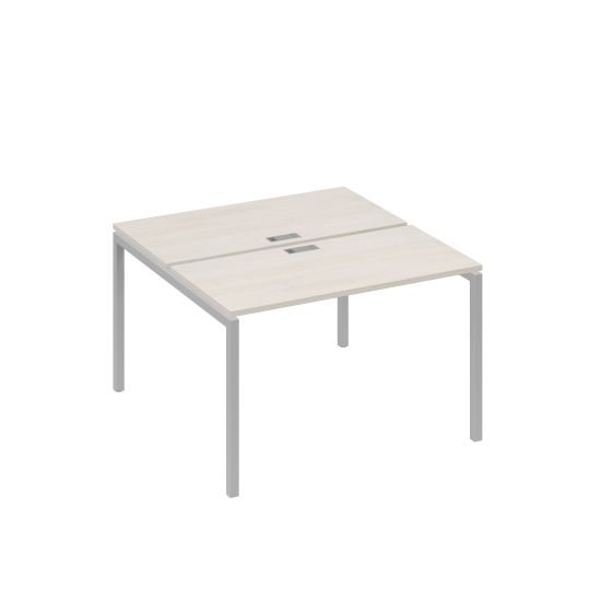 Рабочая станция с опорами DUE (2х120) дуб / металлокаркас серый