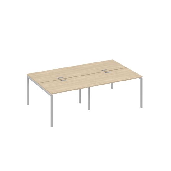 Рабочая станция на металлокаркасе DUE (4х120) дуб скандинавский / металлокаркас серый