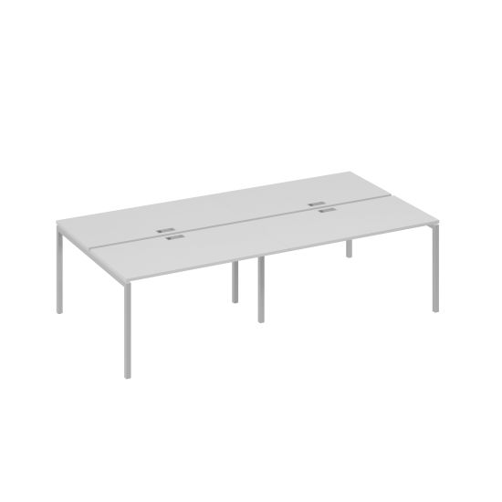 Станция рабочая на металлокаркасе DUE 4х140 серый / металлокаркас серый