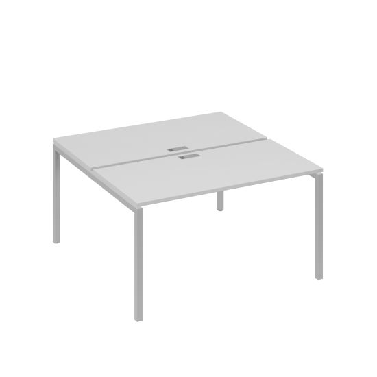 Рабочая станция опоры DUE 2х140 серый / металлокаркас серый