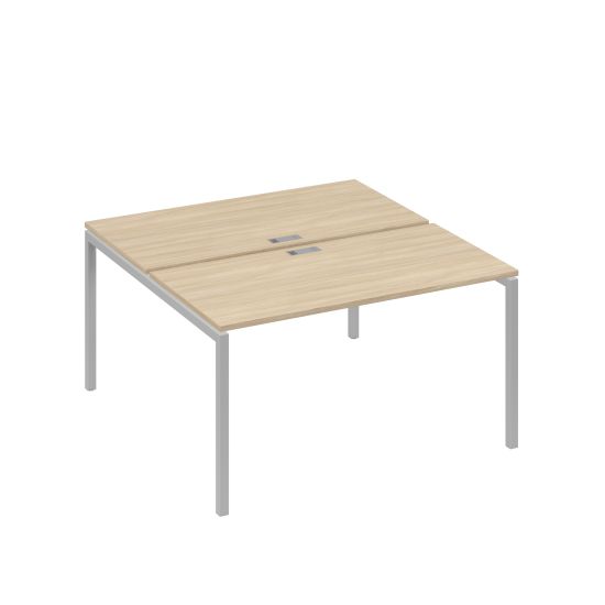 Рабочая станция опоры DUE 2х140 дуб скандинавский / металлокаркас серый