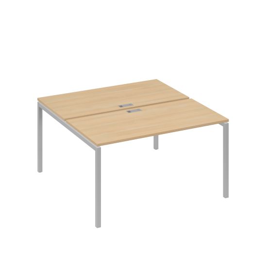 Рабочая станция опоры DUE 2х140 натуральный дуб / металлокаркас серый