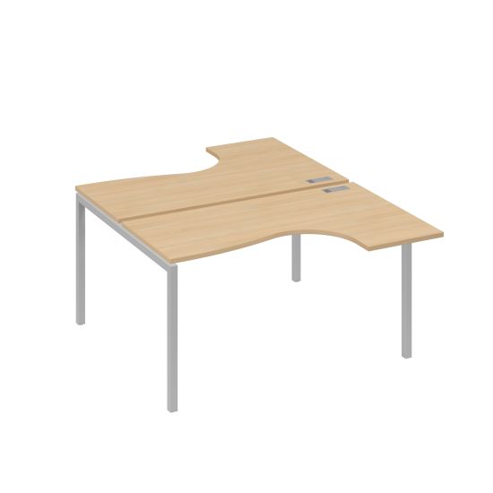 Станция каркас DUE столы (2х140) Классика натуральный дуб / металлокаркас серый