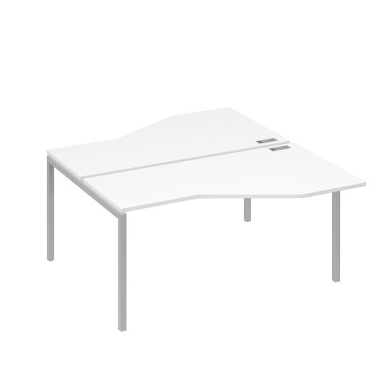Рабочая станция опоры DUE столы Техно (2х160) белый премиум / металлокаркас серый