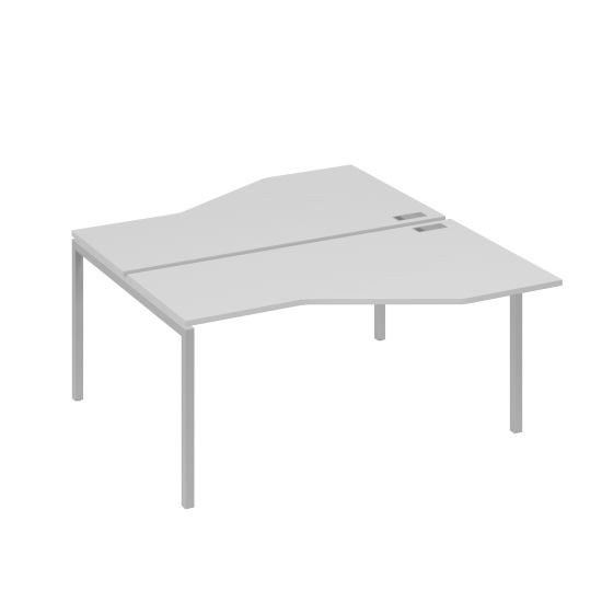 Рабочая станция опоры DUE столы Техно (2х160) серый / металлокаркас серый