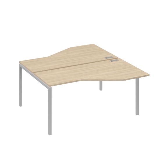 Рабочая станция опоры DUE столы Техно (2х160) дуб скандинавский / металлокаркас серый