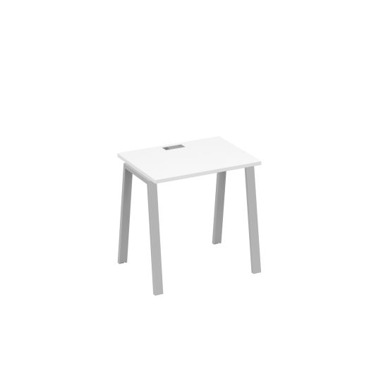 Стол письменный на металлокаркасе TRE белый премиум / металлокаркас серый