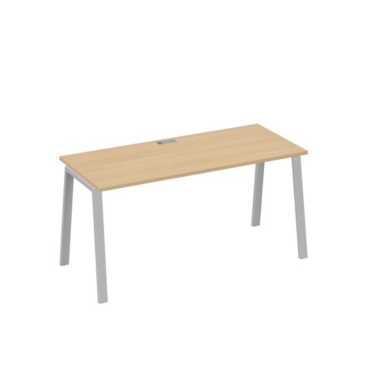 Стол письменный на металлокаркасе TRE натуральный дуб / металлокаркас серый