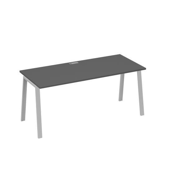 Стол письменный на металлокаркасе TRE антрацит премиум / металлокаркас серый