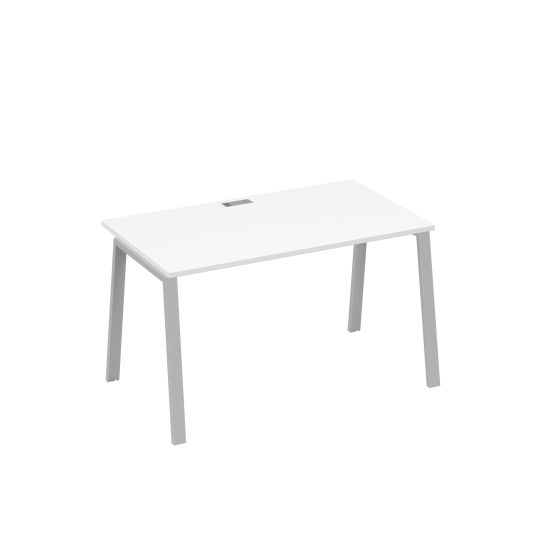 Стол письменный на металлокаркасе TRE белый премиум / металлокаркас серый