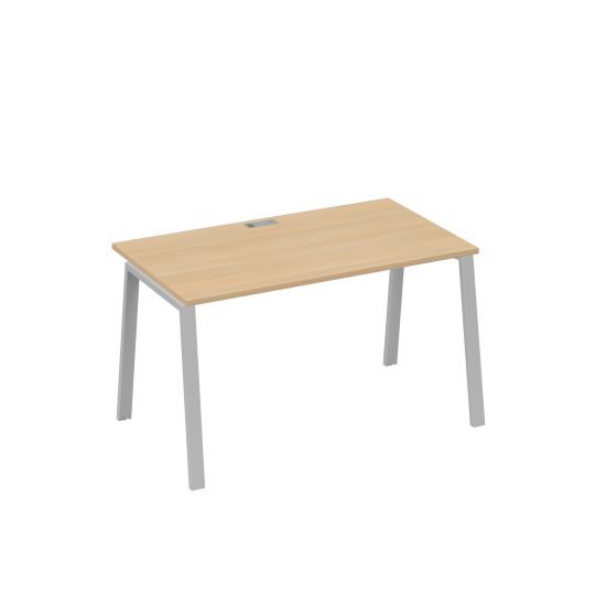 Стол письменный на металлокаркасе TRE натуральный дуб / металлокаркас серый