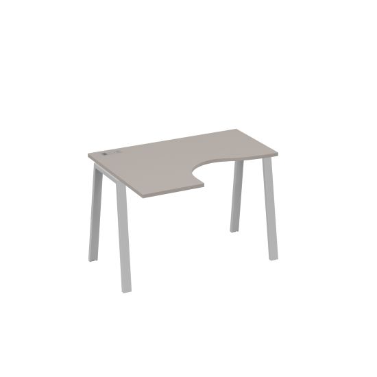 Стол левый Классика эргономичный металлокаркас TRE мокко премиум / металлокаркас серый