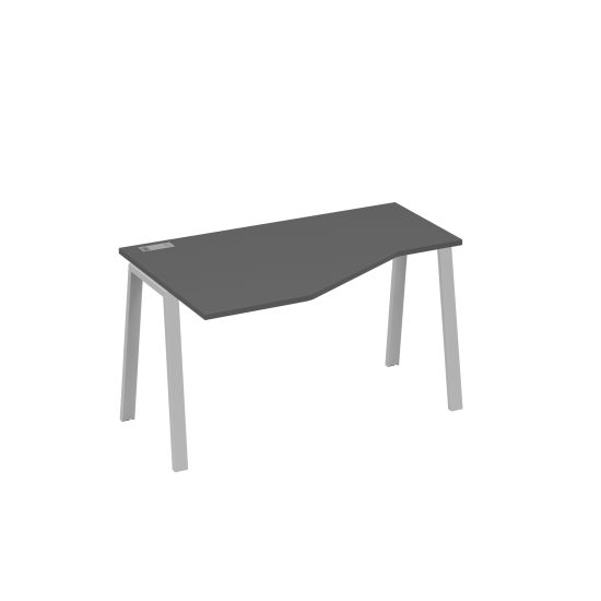 Стол Техно эргономичный левый металлокаркас TRE антрацит премиум / металлокаркас серый