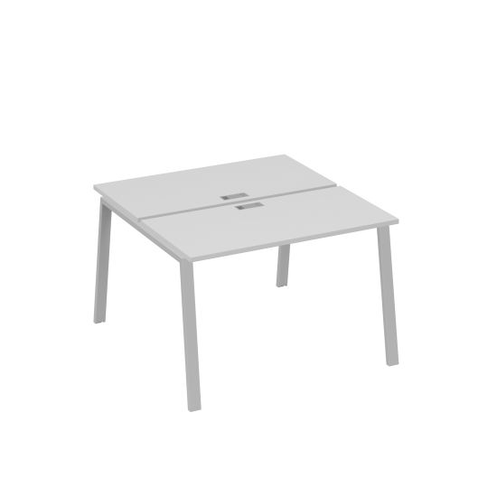 Рабочая станция (2х120) на каркасе TRE серый / металлокаркас серый