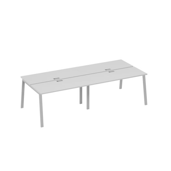 Станция рабочая на опорах TRE (4х140) серый / металлокаркас серый