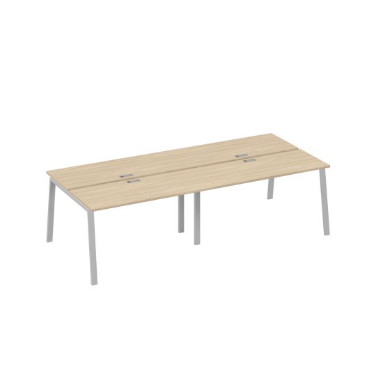 Станция рабочая на опорах TRE (4х140) дуб скандинавский / металлокаркас серый