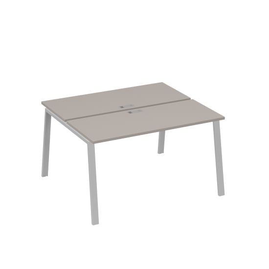 Станция 2х140 с опорами TRE офисная мокко премиум / металлокаркас серый