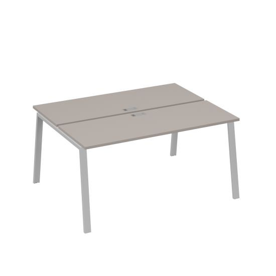 Станция 2х160 рабочая с металлокаркасом TRE мокко премиум / металлокаркас серый