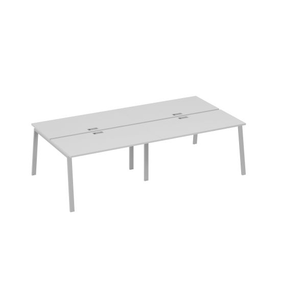 Рабочая станция с каркасе TRE 4х140 серый / металлокаркас серый