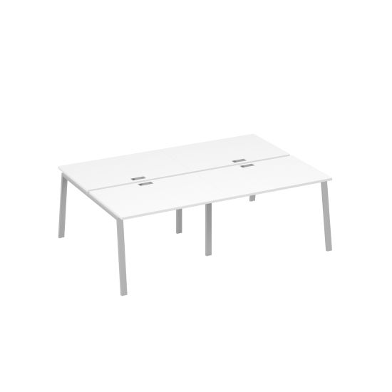 Станция 4х120 рабочая с металлокаркасом TRE белый премиум / металлокаркас серый